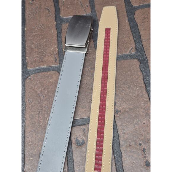 Nexbelt Mens Size 25 To 31 Gray Ratchet System Leather Belt - Picture 1 of 6